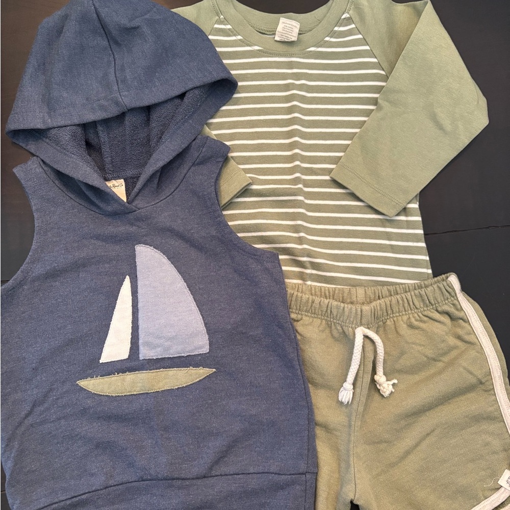 Kids Nautical Hoodie and Striped Top Set